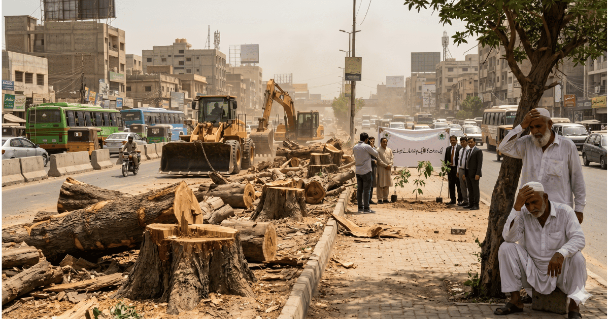 کونوکارپس کے نام پر کراچی کی آخری سانسیں کون چھین رہا ہے
