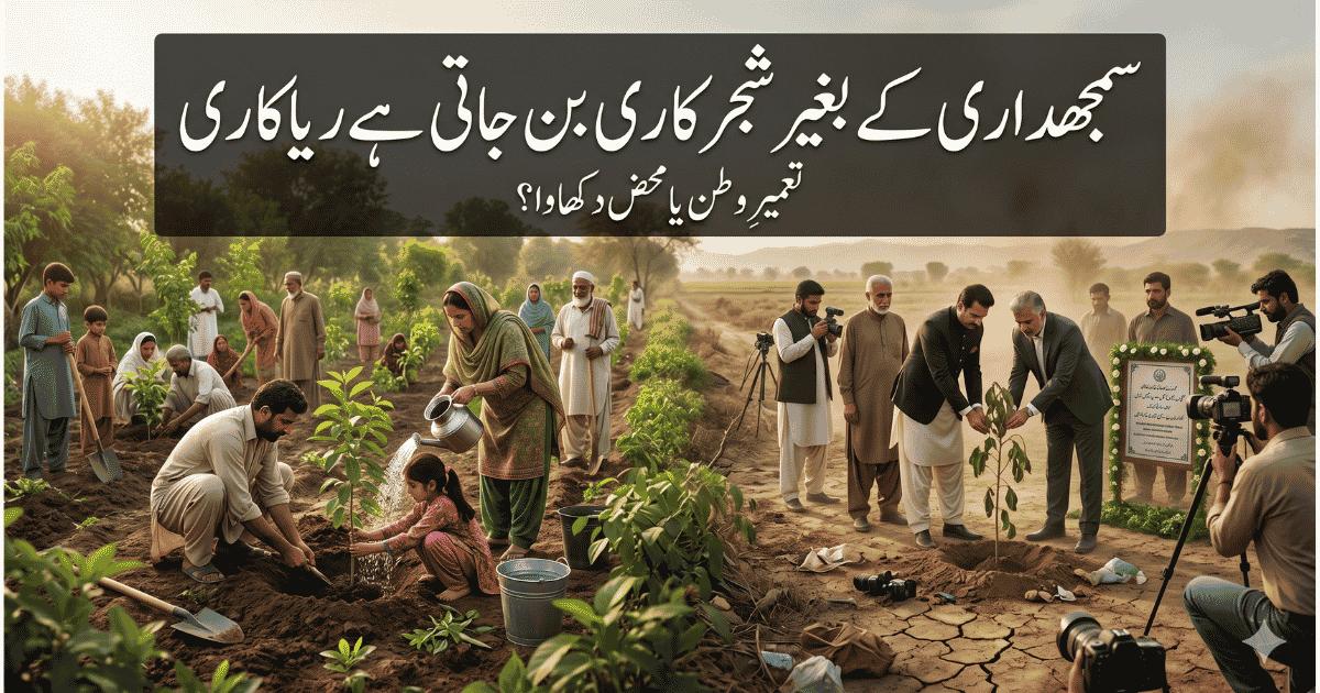 شجرکاری میں سمجھداری نہ ہوتو رہ جاتی ہے ریاکاری